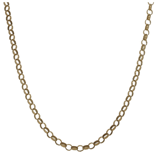 9ct Gold Belcher Chain 18"