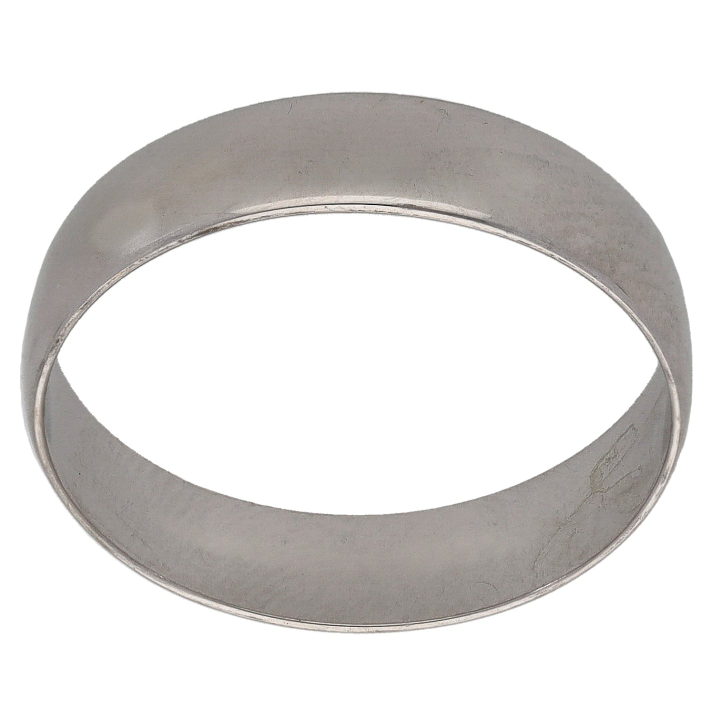 9ct White Gold Plain Wedding Ring Size R