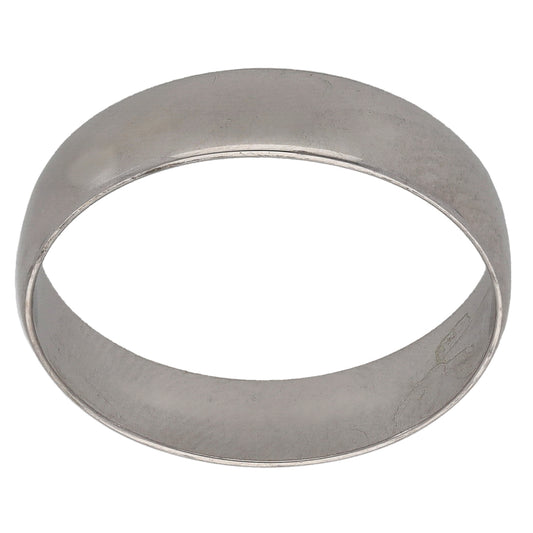 9ct White Gold Plain Wedding Ring Size R
