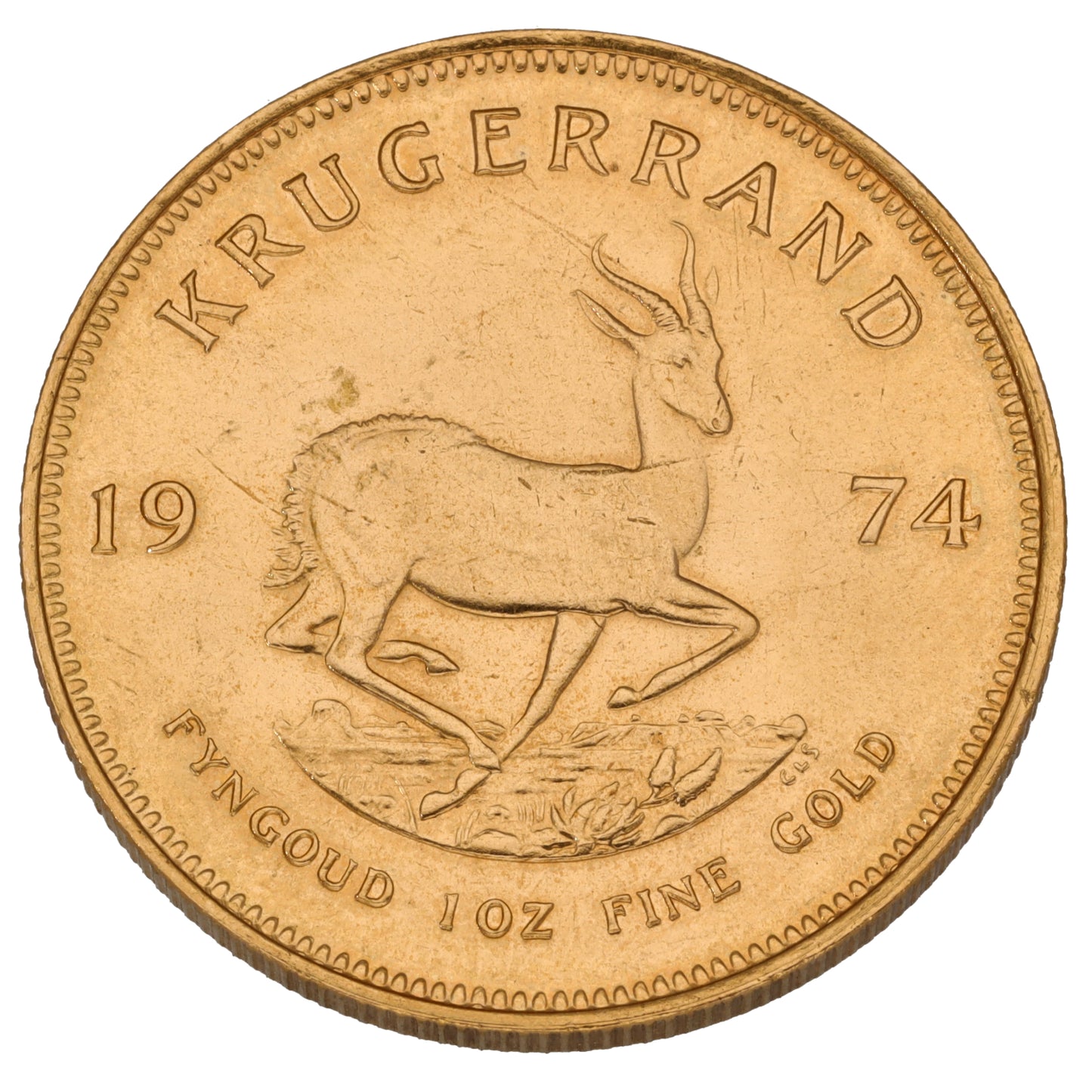 22ct Gold 1 OZ Krugerrand Coin 1974