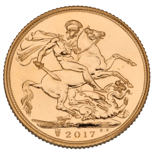 22ct Gold Queen Elizabeth II Full Sovereign Coin 2017