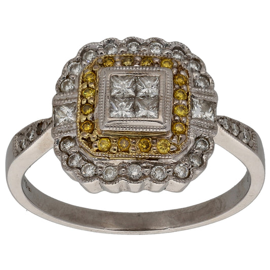 18ct White Gold 0.69ct Dress/Cocktail Ring Size Q