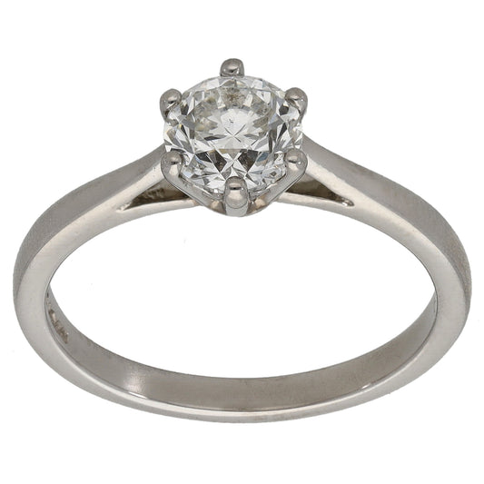 Platinum 1.01ct Diamond Solitaire Ring Size N