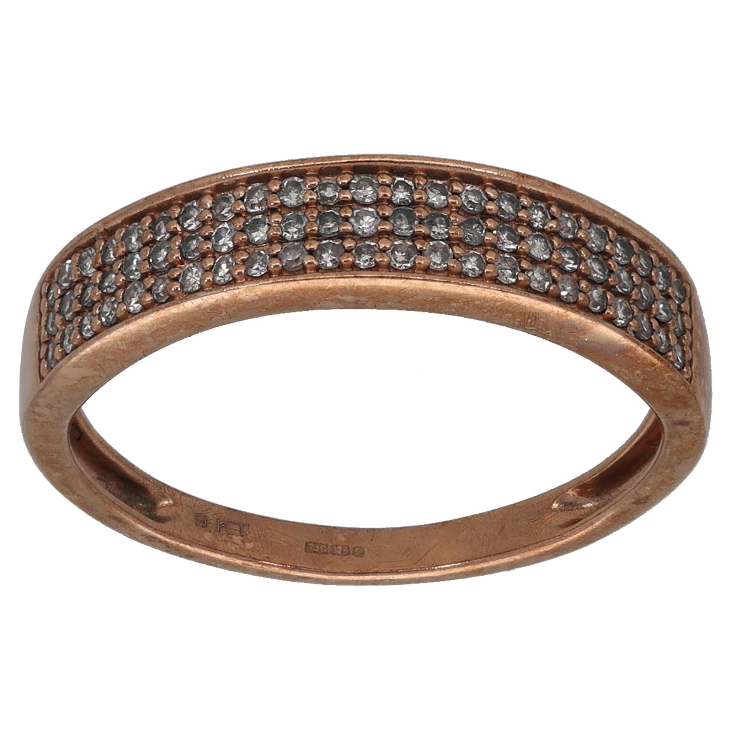 9ct Rose Gold 0.33ct Diamond Dress/Cocktail Ring Size O