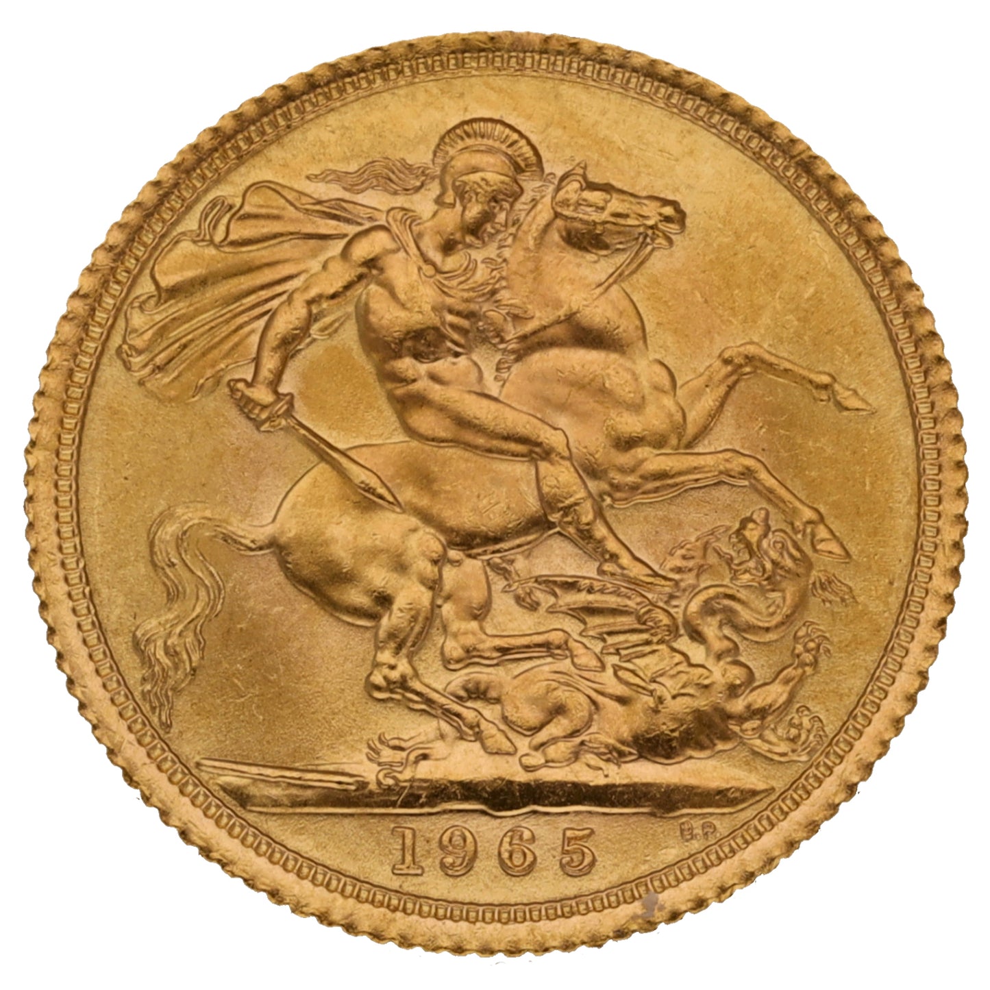 22ct Gold Queen Elizabeth II Full Sovereign Coin 1965
