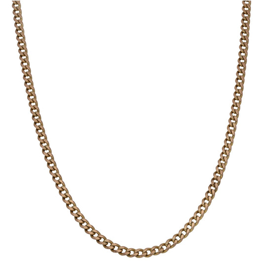 9ct Gold Curb Chain 18"