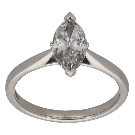 Platinum 1.10ct Diamond Laboratory-Grown Diamond Solitaire Ring Size L