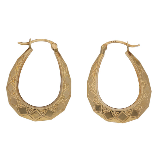 9ct Gold Creole Earrings