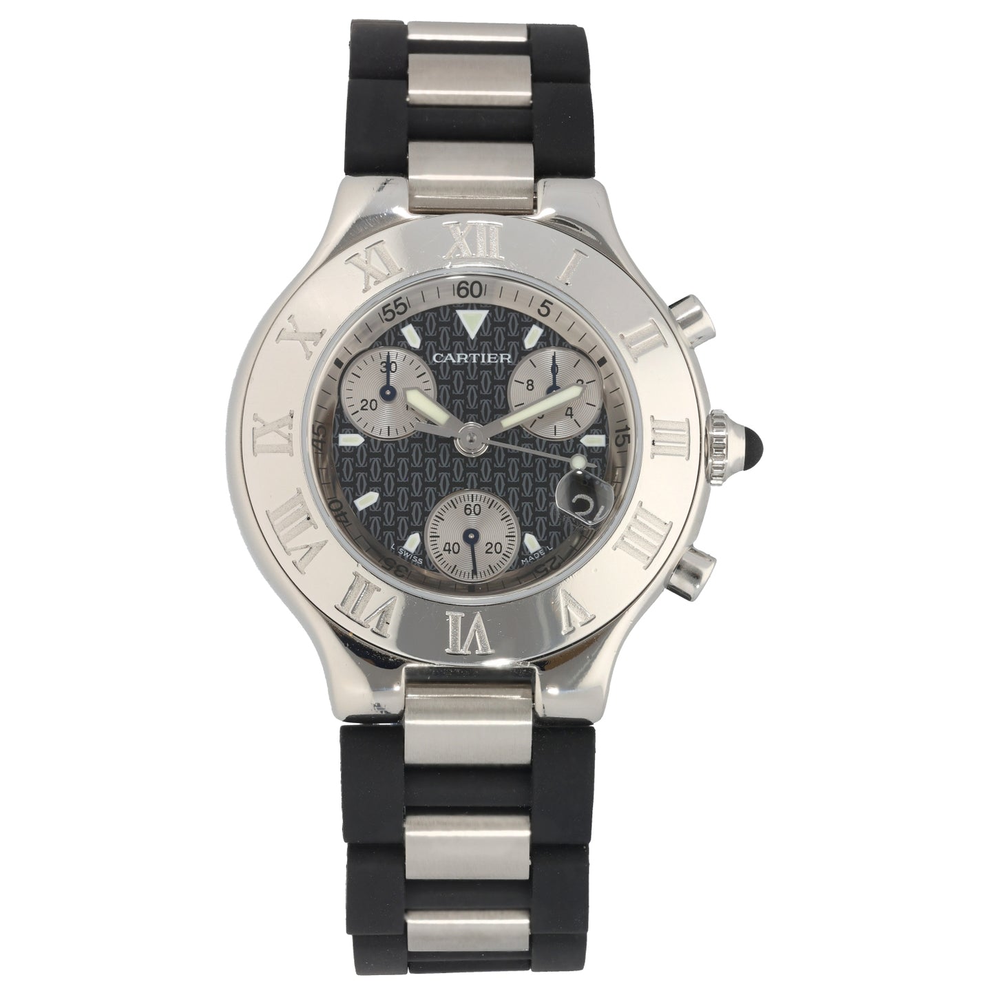 Cartier Chronoscaph 2424 38mm Stainless Steel Watch