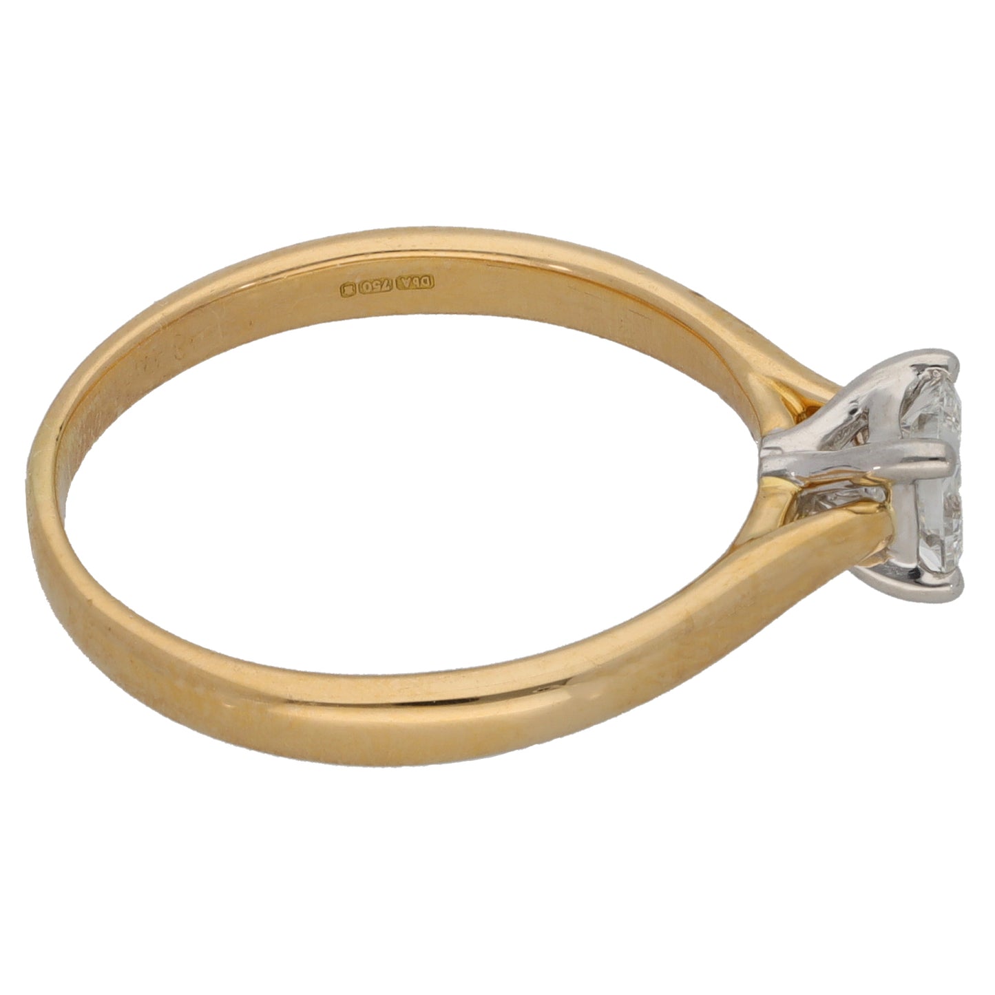 18ct Gold 0.40ct Diamond Solitaire Ring Size O