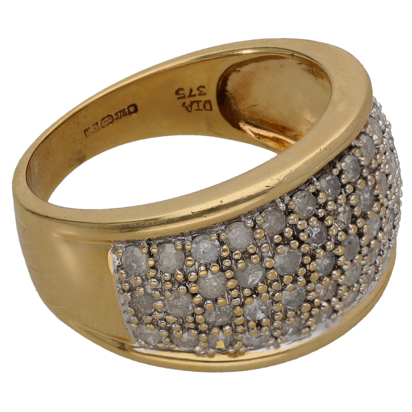9ct Gold 1.02ct Diamond Alternative Ring Size M