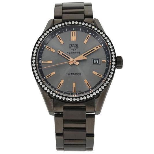Tag Heuer Carrera WAR1115 39mm DLC Stainless Steel Watch
