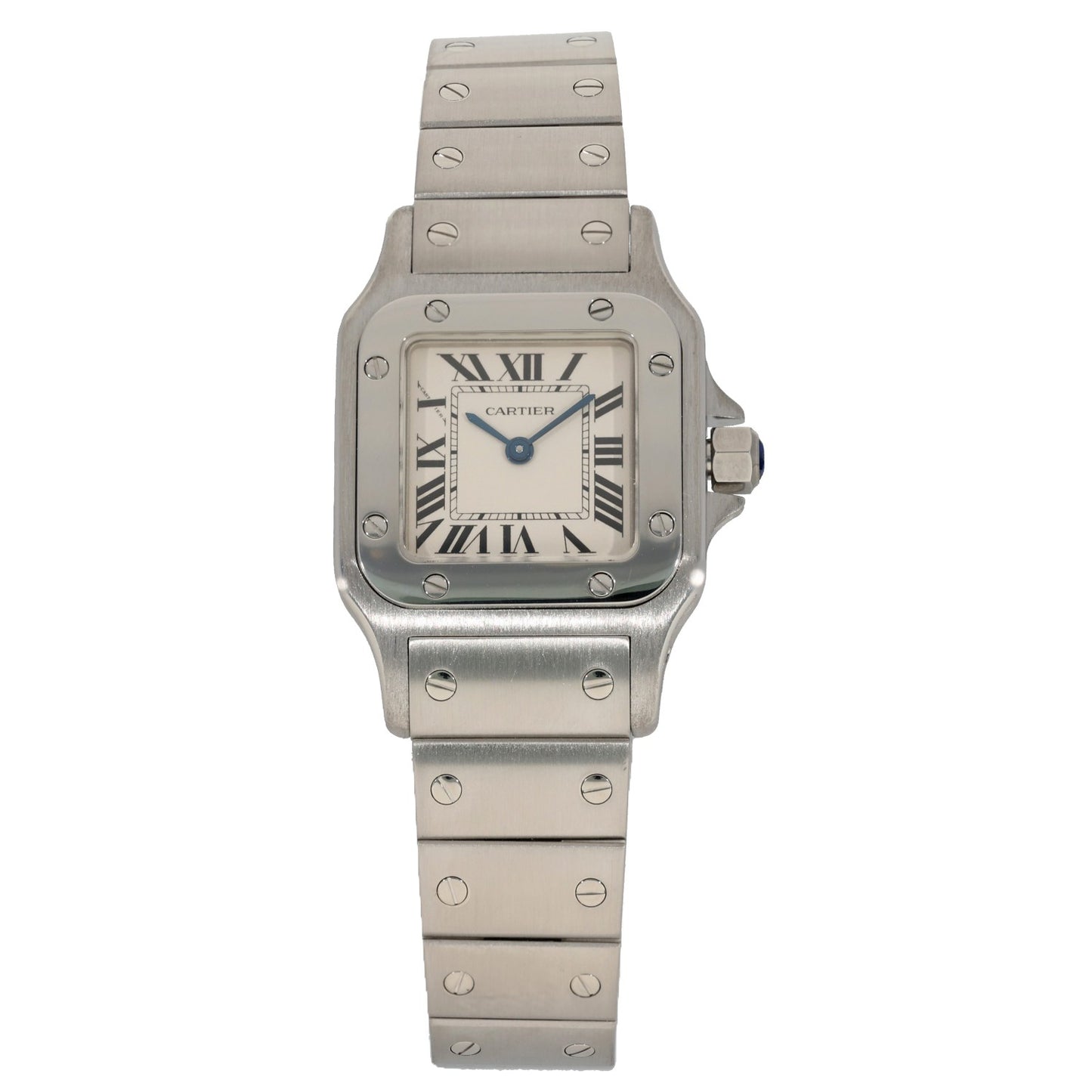 Cartier Santos W20056D6, White Dial, Stainless Steel, Front image
