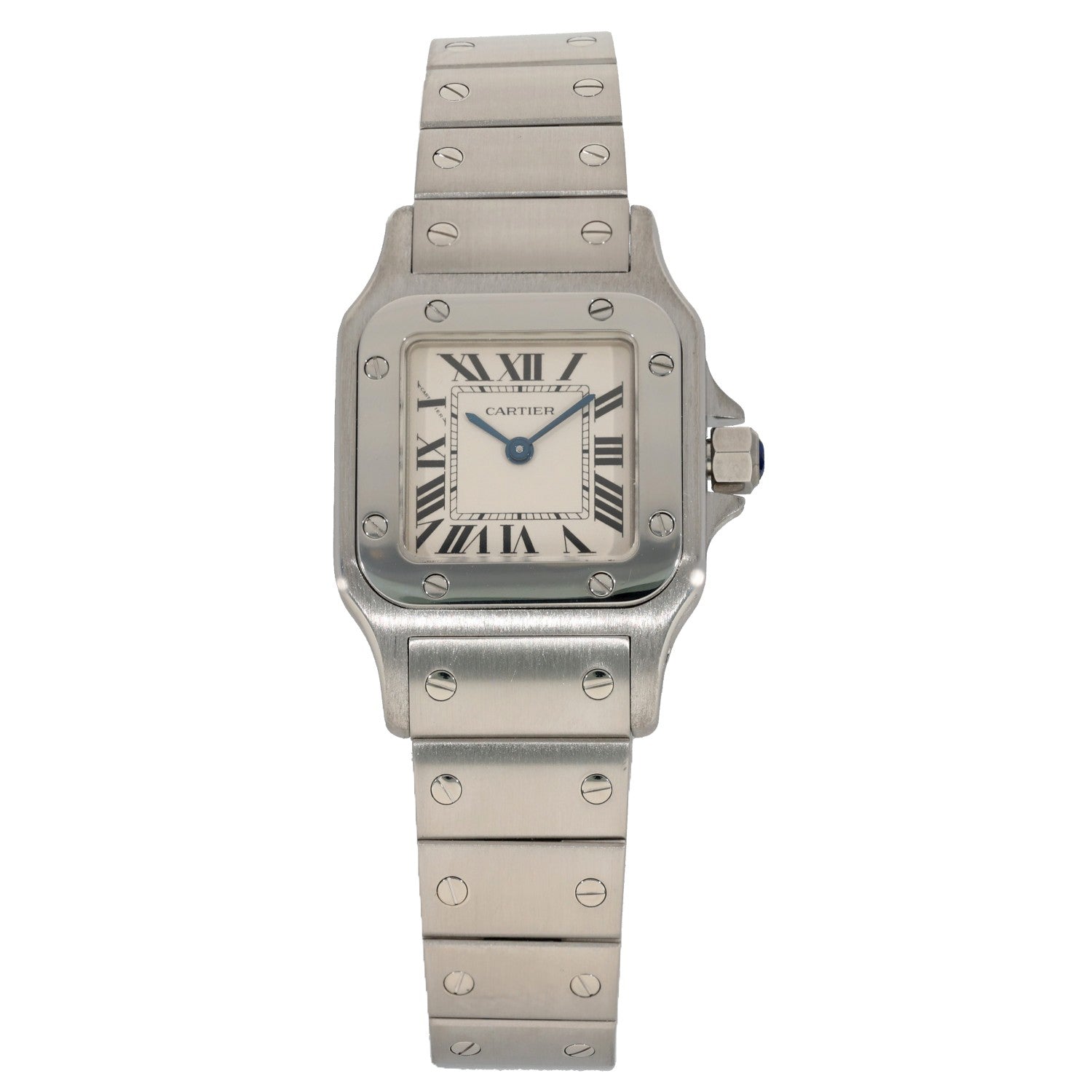 Cartier Santos W20056D6, White Dial, Stainless Steel, Front image