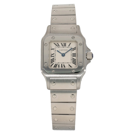 Cartier Santos W20056D6, White Dial, Stainless Steel, Front image