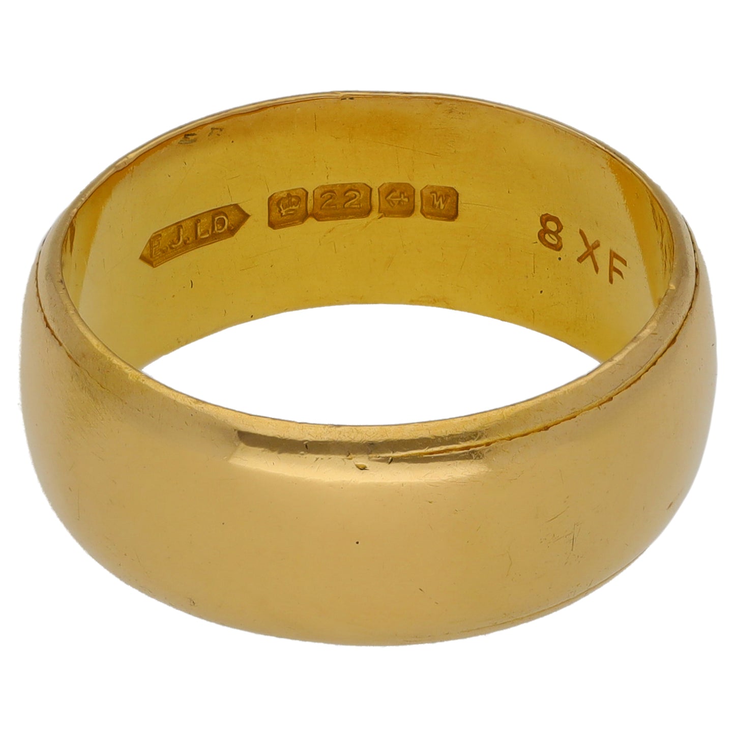 22ct Gold Plain Wedding Ring Size L