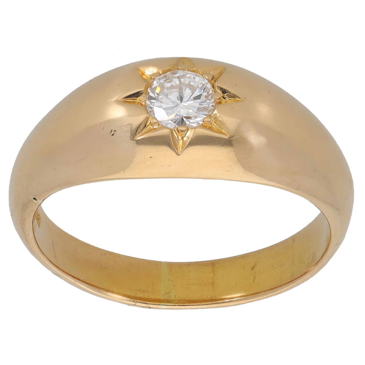 18ct Gold 0.40ct Diamond Solitaire Ring Size U