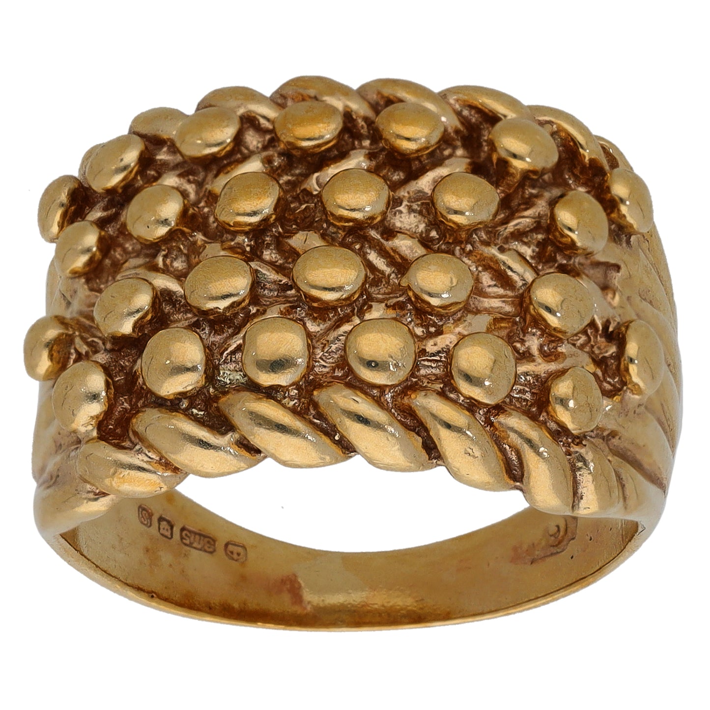 9ct Gold Keeper Ring Size P