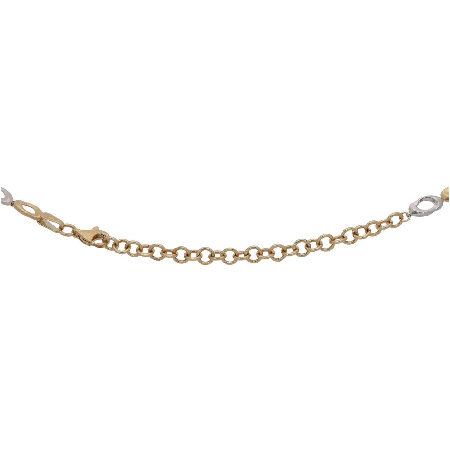 9ct Bi-Colour Gold Fancy Necklace 19"