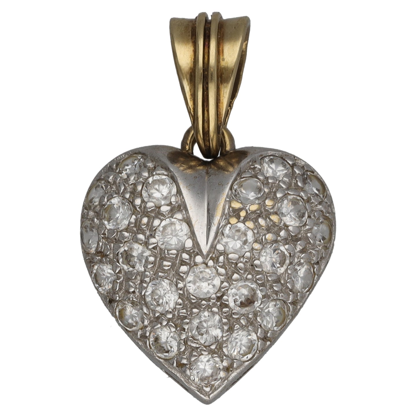 9ct Gold Cubic Zirconia Heart Pendant