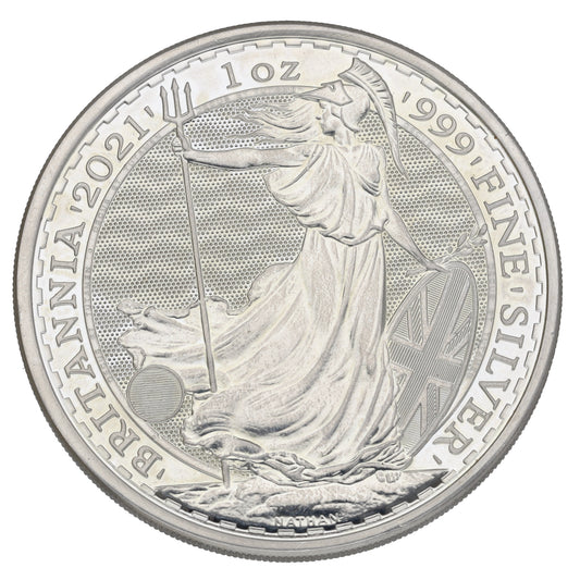 Fine Silver Queen Elizabeth II 1 OZ Britannia Coin 2021