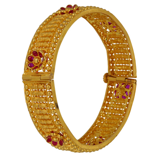 22ct Gold Imitation Hinged/Clasp Bangle