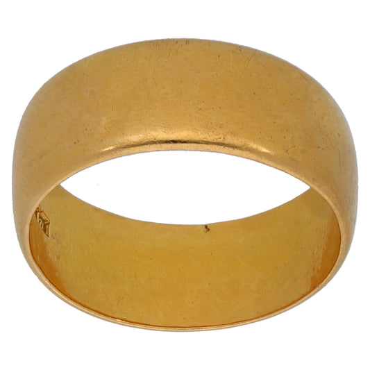 22ct Gold Plain Wedding Ring Size M