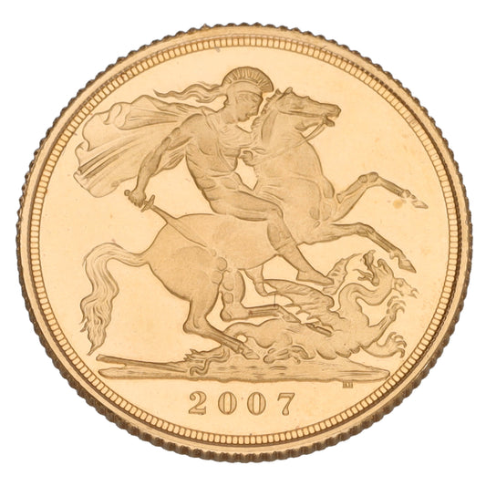 22ct Gold Queen Elizabeth II Full Sovereign Coin 2007