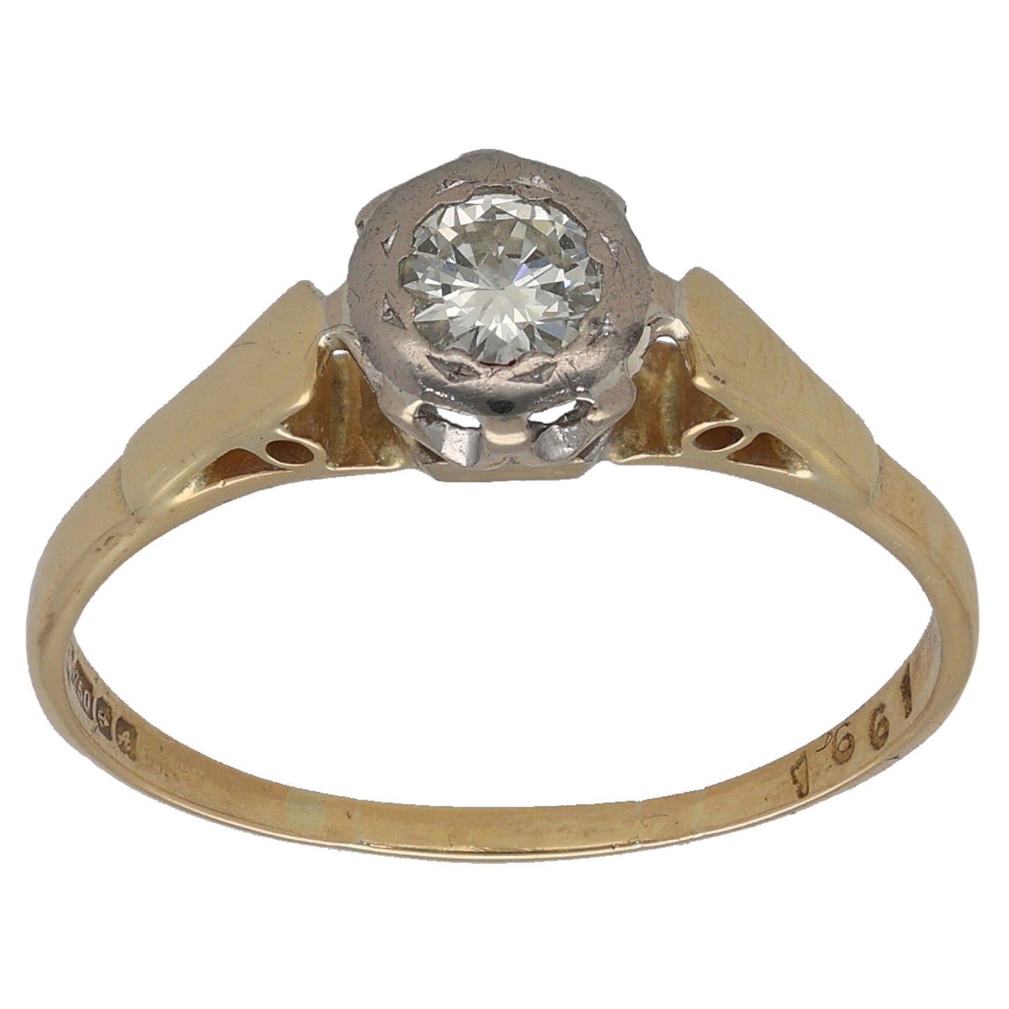18ct Gold 0.25ct Diamond Solitaire Ring Size O