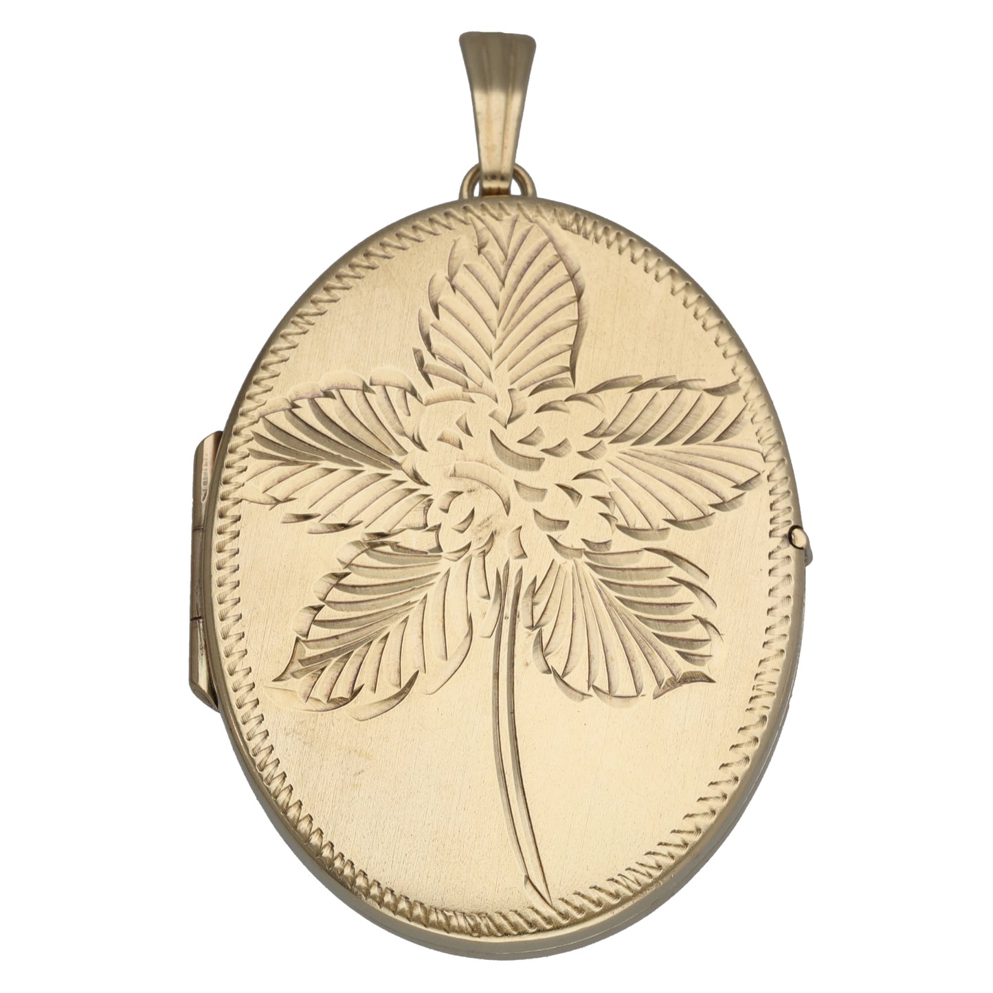 9ct Gold Patterned Locket Pendant