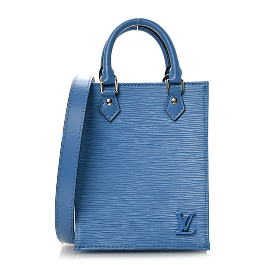 Louis Vuitton Petit Sac Plat Epi Leather Bag - Bleuet