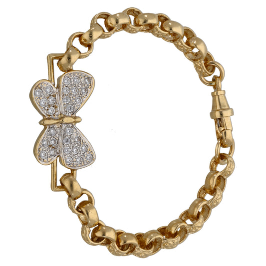 9ct Gold Cubic Zirconia Belcher Bracelet