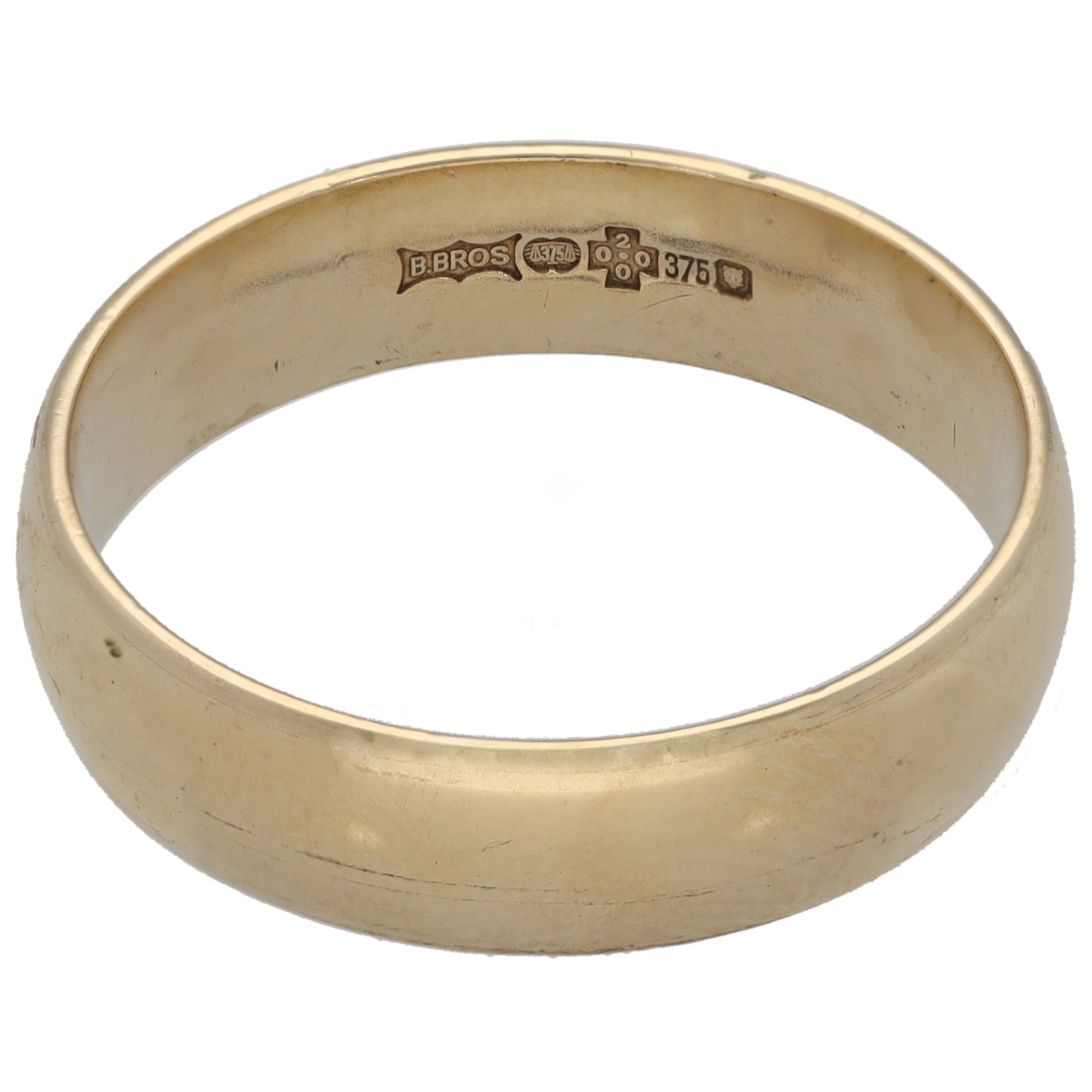 9ct Gold Plain Wedding Ring Size T