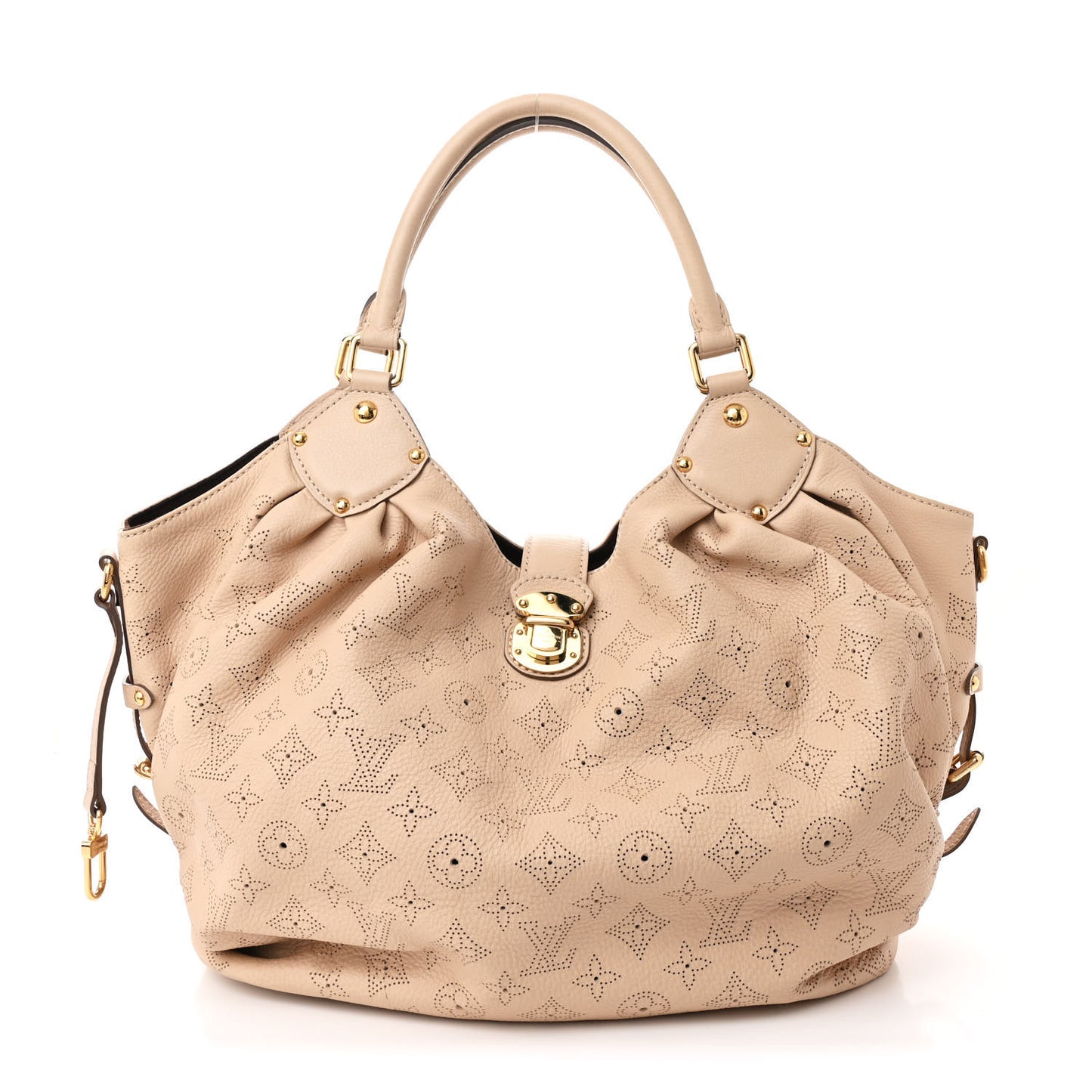 Louis Vuitton Mahina L in Coquille Leather Bag - Beige