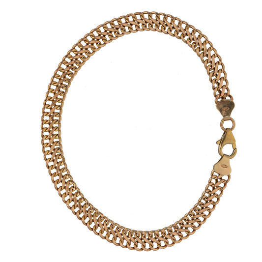 9ct Gold Double Curb Bracelet