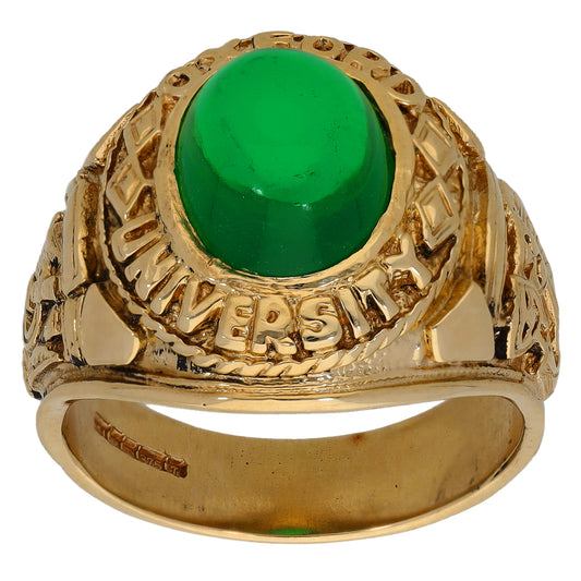 9ct Gold Imitation College Ring Size U