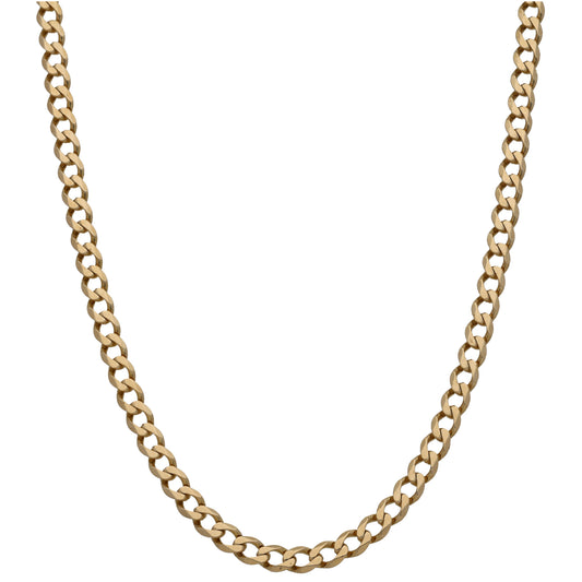 9ct Gold Curb Chain 18"