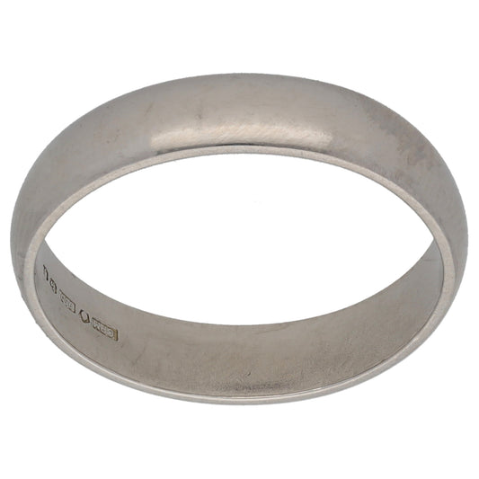 Platinum Plain Wedding Ring Size N