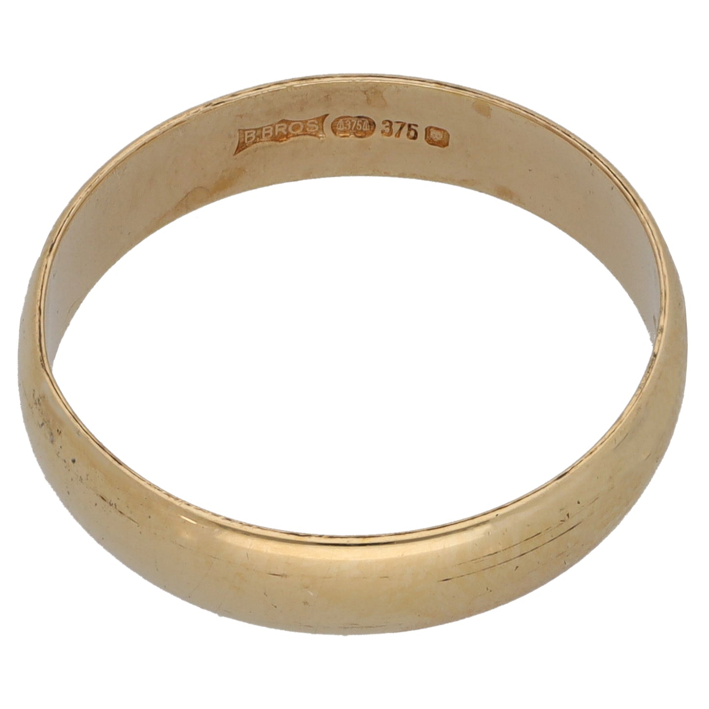 9ct Gold Plain Wedding Ring Size P