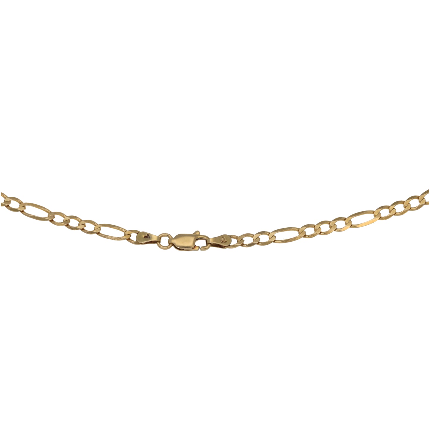 9ct Gold Figaro Chain 18"