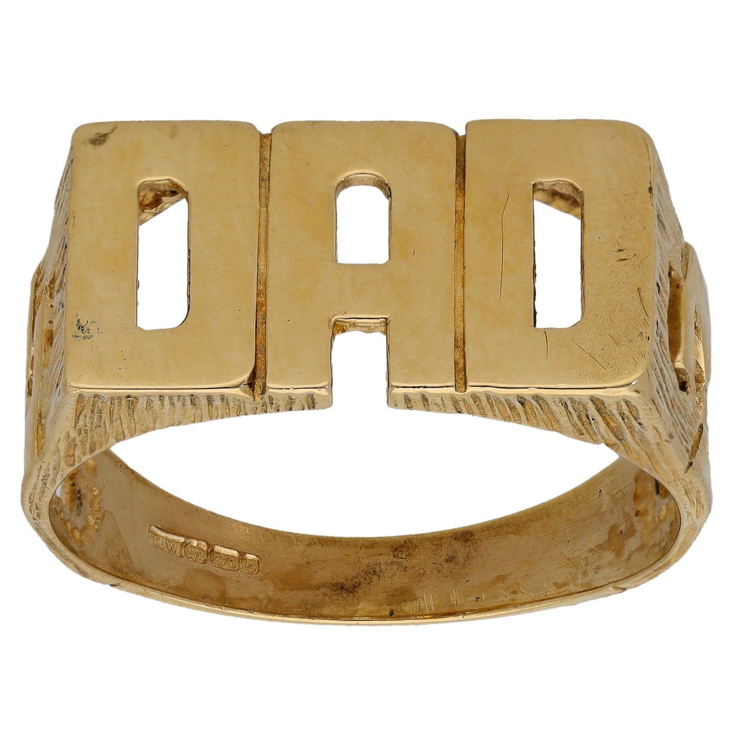 9ct Gold Dad Ring Size Y