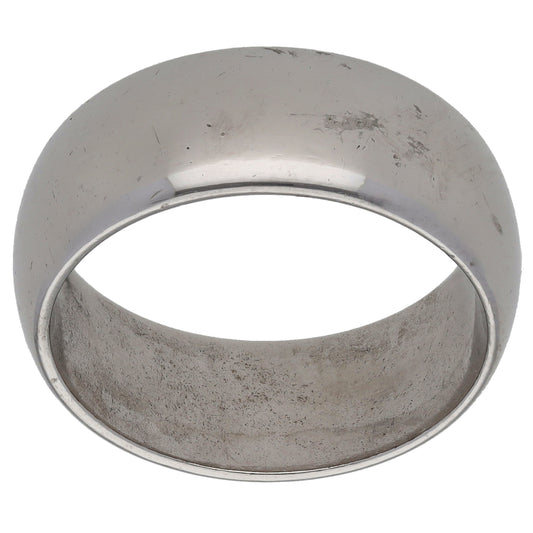 9ct White Gold Plain Wedding Ring Size Q