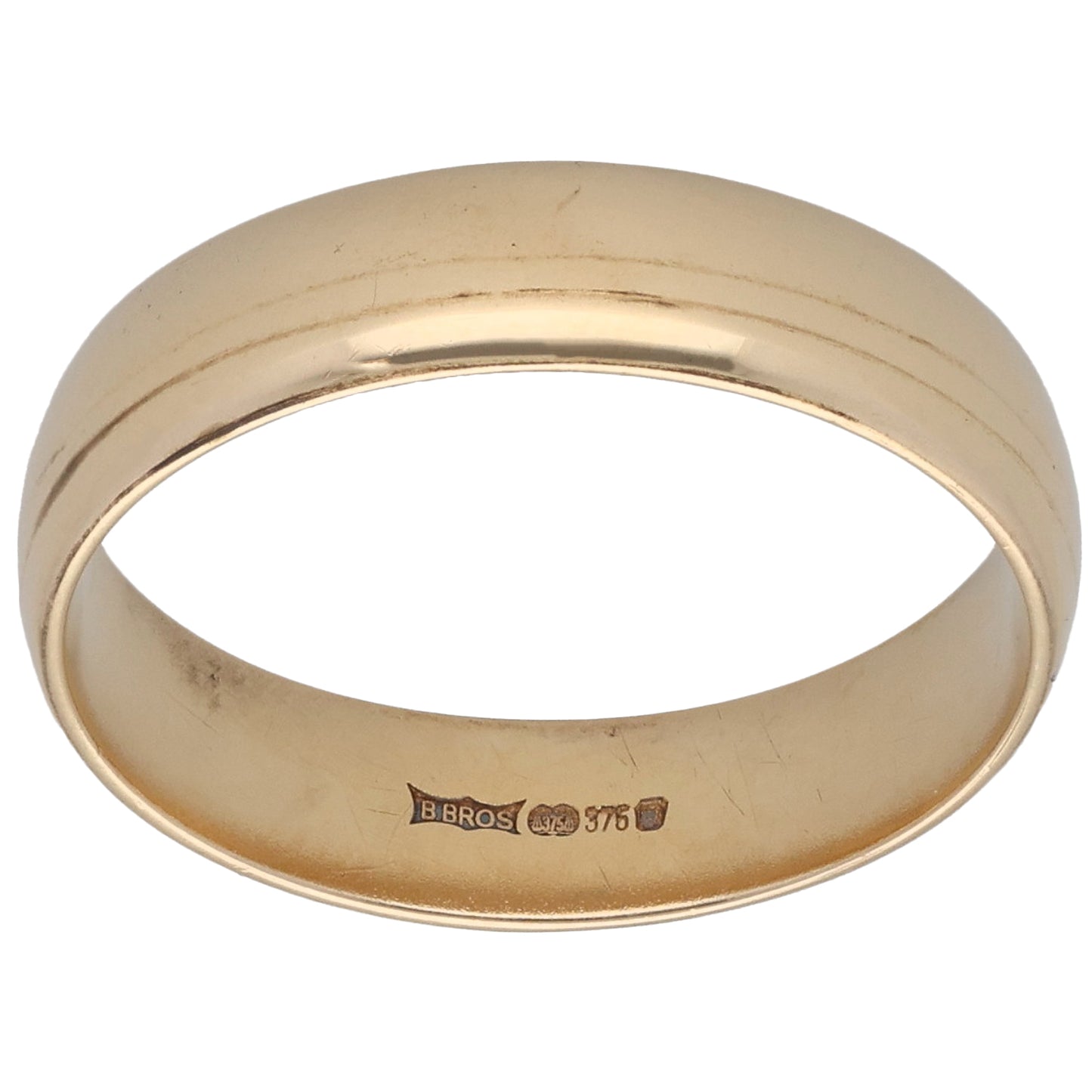 9ct Gold Plain Wedding Ring Size Y