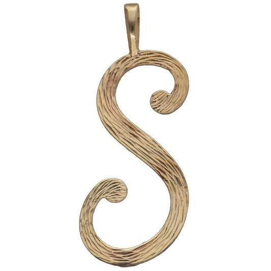 9ct Gold Initial S Pendant
