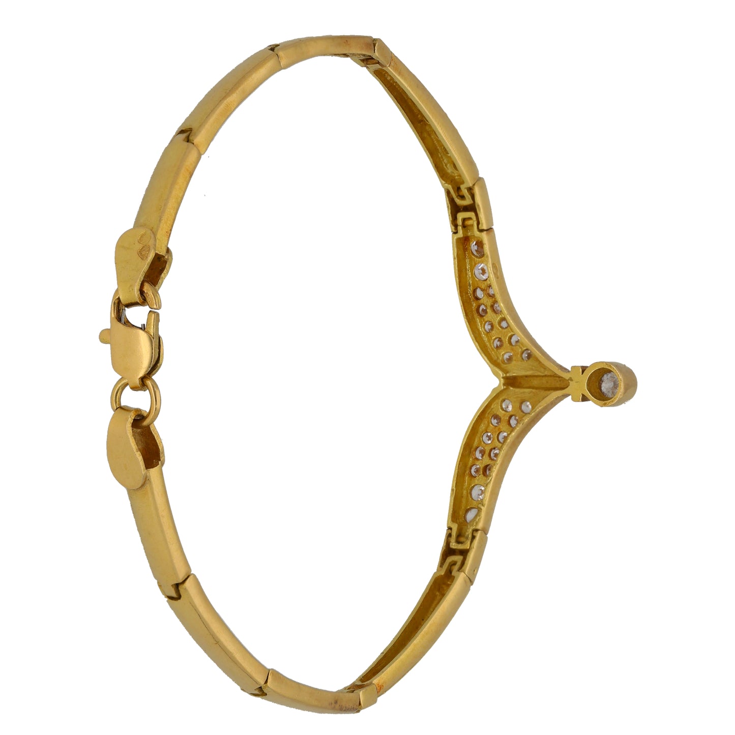 14ct Gold Cubic Zirconia Fancy Stone Set Bracelet