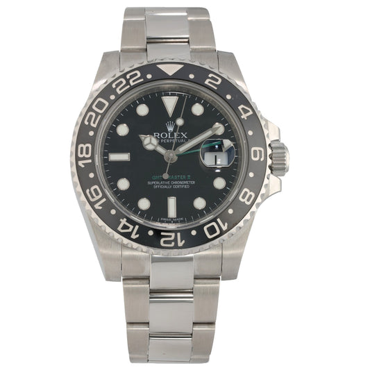 Rolex GMT Master II 116710LN, black cerachroome bezel with stainless steel case and bracelet