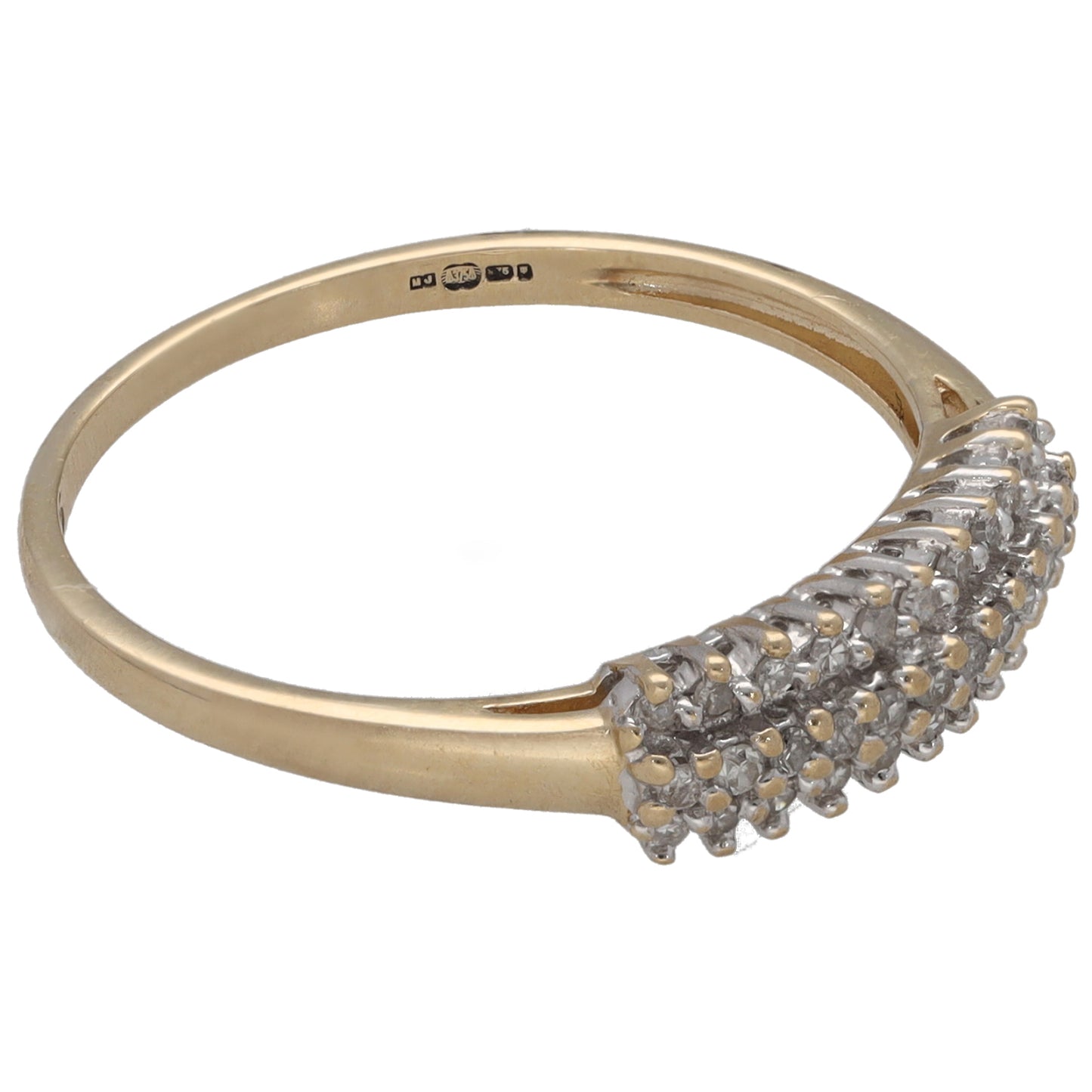 9ct Gold 0.15ct Diamond Dress/Cocktail Ring Size O