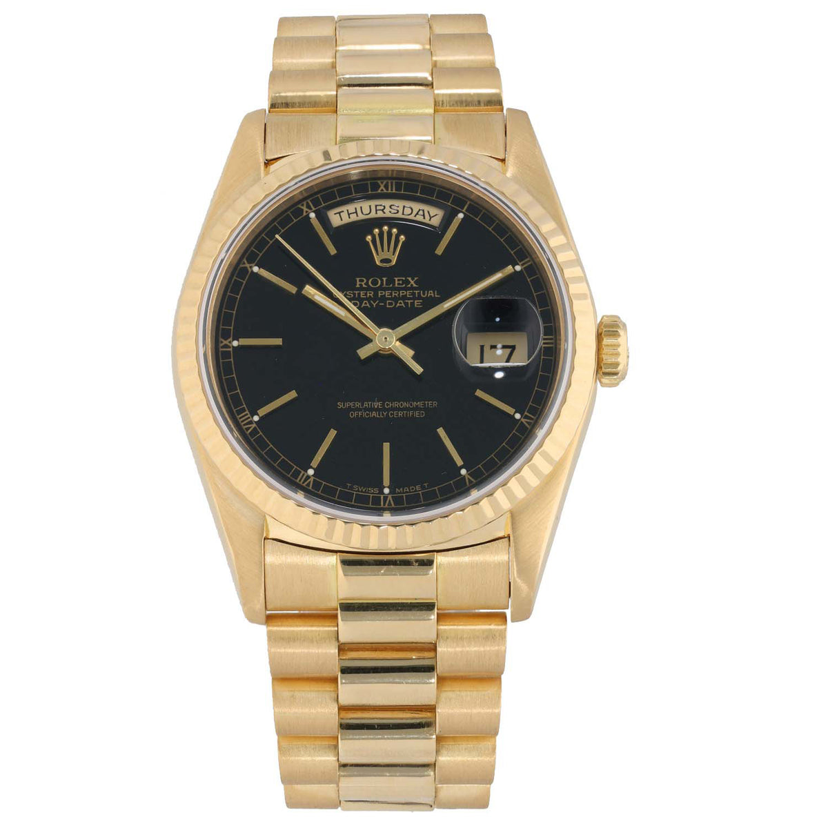 Rolex Day-Date 18238 36mm Gold Watch
