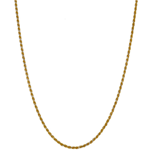 22ct Bi-Colour Gold Rope Chain 22"