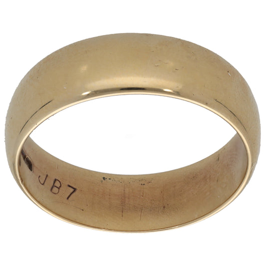 9ct Gold Plain Wedding Ring Size V